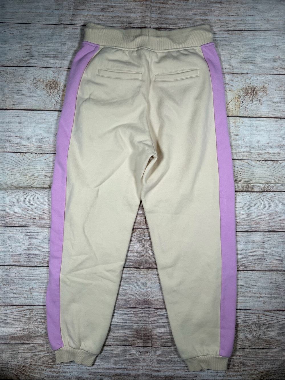 Lego Cream Joggers with Lavender Side Stripes and Orange Drawcord - Picture 9 of 9